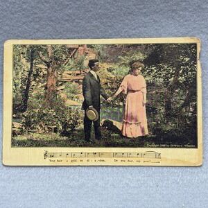 Anglo Song Series "Your Hair a Golden Diadem" DC Wheeler 1908 POSTCARD